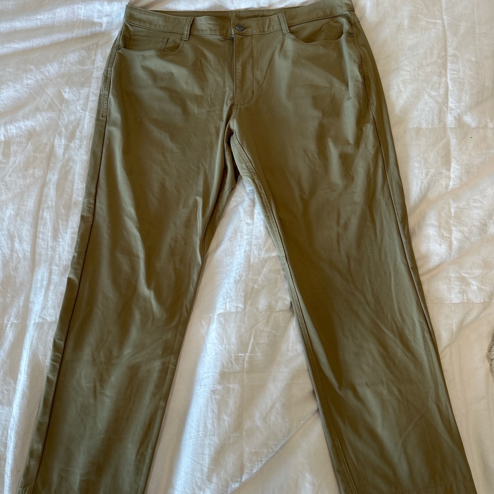 SwissTech Performance Stretch Pants Khaki Olive Size 38x30
